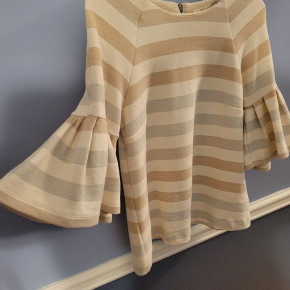 Anthropologie Maeve "Helsa" striped bell sleeved top - Picture 3 of 12